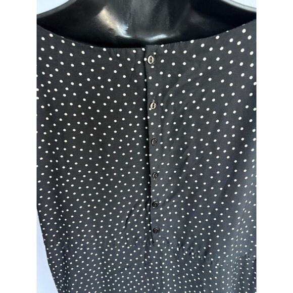 Zara Basics Polka Dot Batwing Top Size L Pinup Retro 70s 60s Closet Staple Long - Picture 6 of 10